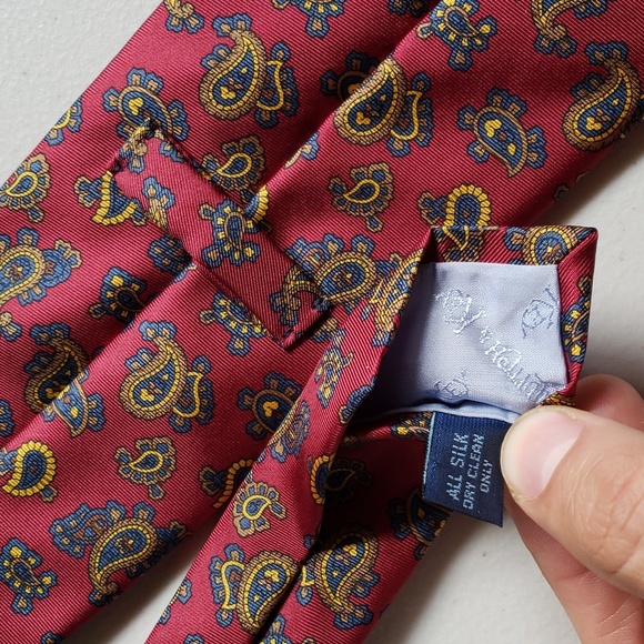 HILDITCH & KEY silk tie paisley pattern - Picture 7 of 7